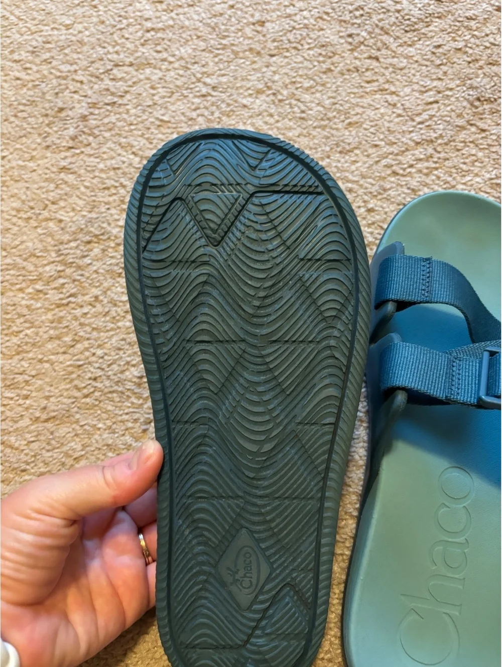 Chaco blue slide flip flop active women's size 9